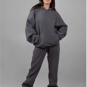 Comfrt Steel Gray Hoodie and Sweatpants Set